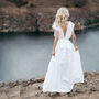 Beach Linen Wedding Dress, thumbnail 1 of 11