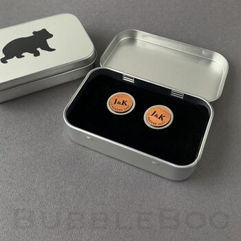 Personalised Initials And Date Wedding Cufflinks, 8 of 8