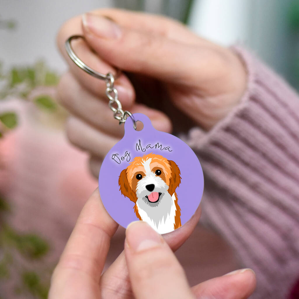 Personalised Dog Mum Keyring Gift Mother's Day, 1 of 10