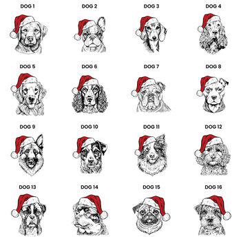 Dog Christmas Cards Pack Personalised, 4 of 7