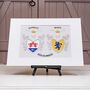 Wedding Coat Of Arms Embroidered Double Family Crest, thumbnail 1 of 7