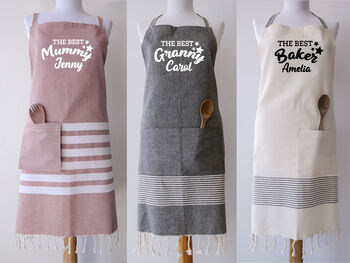Personalised Set Of Kitchen Apron And Tea Towel, 3 of 12