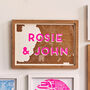 Personalised Risograph Couples Map Print, thumbnail 4 of 11