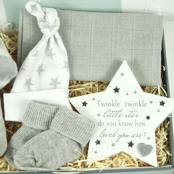 Twinkle Twinkle Little Star New Baby Letterbox Gift Set, 4 of 8