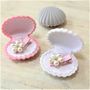 Mini Pink Pearl Hairclip In Shell Box Gift Set, thumbnail 2 of 4