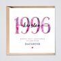 Personalised 30th Birthday Card 1996 Daughter Granddaughter Niece, thumbnail 1 of 2