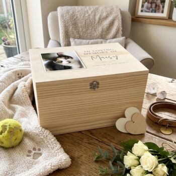 Personalised In Loving Memory Pet Photo Keepsake Box, 2 of 12