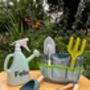 Personalised Pastel Gardening Set In A Bag Or An Apron, thumbnail 1 of 4