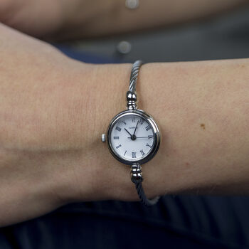 Multicolour Stainless Steel Roman White Bracelet Watch, 4 of 10