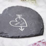 Carved Heart Slate Personalised Cheese Board, thumbnail 2 of 2