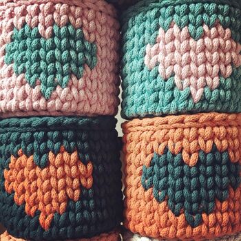 Crochet Heart Basket Kit, 3 of 5