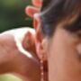 Tourmaline Pearl Pink Amethyst Drop Earrings, thumbnail 4 of 9