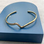Waterproof Gold Plated V Bangle, thumbnail 2 of 4