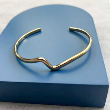 Waterproof Gold Plated V Bangle, 2 of 4