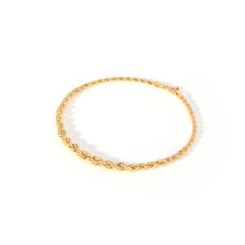 Italian Yellow Gold Graduated Rope Bracelet, 2 of 3
