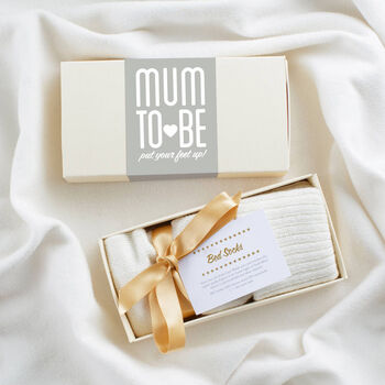 Mum To Be Bed Socks And Chocolate Gift Set, 4 of 7