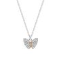 Kids Sterling Silver And Rose Gold Butterfly Necklace, thumbnail 2 of 5