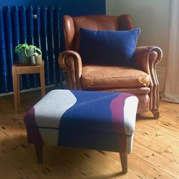 Bespoke Fabric Colour Block Footstool, 2 of 12