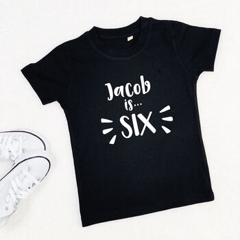 Personalised Birthday T Shirt For Kids, 5 of 7