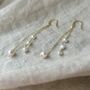 Elara 18ct Gold Plate Pearl Drop Earrings, thumbnail 3 of 3
