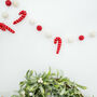 Christmas Felt Ball And Candy Cane Garland, thumbnail 3 of 4