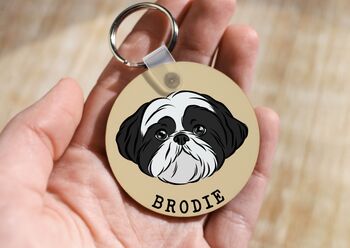 Personalised Shih Tzu Keyring, 2 of 6