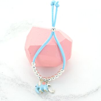 Kids Personalised Enamel Charm Suede Slider Bracelet, 6 of 11