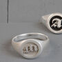 Gothic Initial Silver Signet Ring, thumbnail 7 of 11