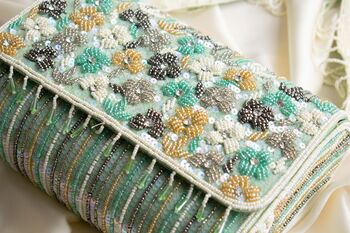 Tamia Floral Mint Clutch, 5 of 5