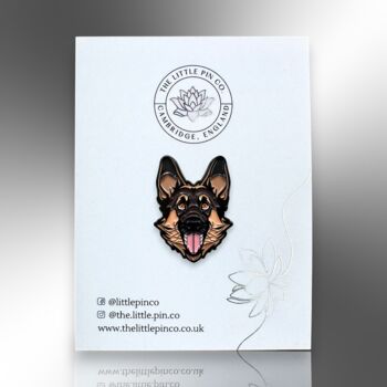 German Shepherd Alsation Dog Enamel Lapel Pin Badge, Dog Breed Brooch, Gifts For Dog Lovers, Pet Loss Gift, 4 of 9
