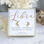 Yellow Gold Vermeil And Cz Zodiac Earrings Libra, thumbnail 1 of 5