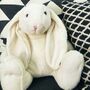 Large Cream Bunny Plush Soft Toy, thumbnail 5 of 8