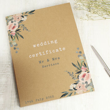 Personalised Wedding Certificate Display Book, 7 of 7