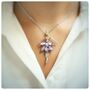 Personalised Ballerina Necklace With Purple Crystal Costume, thumbnail 11 of 12
