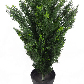 120cm Uv Protected Artificial Cedar Cypress Topiary, 3 of 5