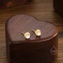 Moon Phase Moonstone Stud Earrings In Sterling Silver, thumbnail 4 of 11