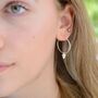 Sterling Silver Hoop Earrings With Choice Of Charm, thumbnail 4 of 7