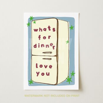 What’s For Dinner Kitchen Art Print, 2 of 2