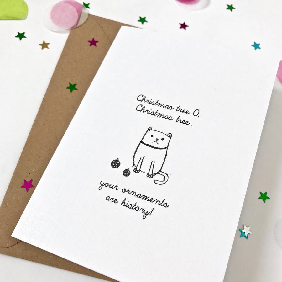 Cat Lovers Christmas Card By Geri Loves Emi Paper Co