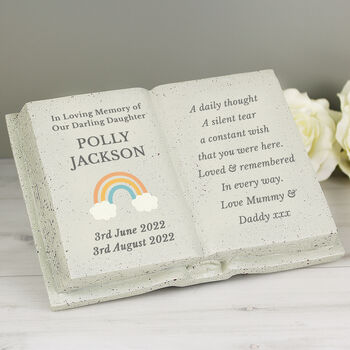 Personalised Rainbow Baby Loss Memorial Plaque, 2 of 2