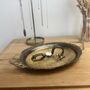 Vintage Brass Tray With Decorative Handles, thumbnail 7 of 8