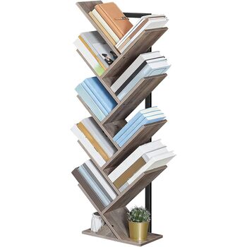 Nine Tier Tree Bookshelf Bookcase With Shelves, 9 of 11