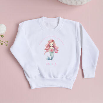 Personalised Mermaid Sweatshirt For Girs, 2 of 2