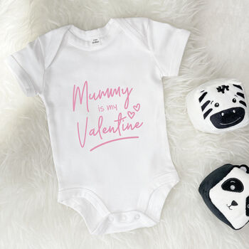 Mummy Is My Valentine Babygrow, 3 of 10