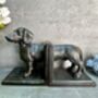 29cm Black Dachshund Bookends Sausage Dog Gift 3kg Pair, thumbnail 3 of 8