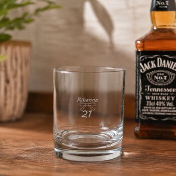 21st Birthday Engraved Whisky Glass, 3 of 10