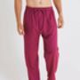 Men's Rioja Herringbone Flannel Pyjama Trousers, thumbnail 2 of 4
