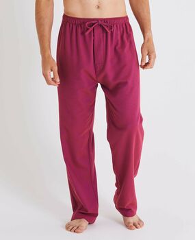 Men's Rioja Herringbone Flannel Pyjama Trousers, 2 of 4