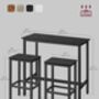 Dining Table Set Bar Stools Industrial Steel Frame, thumbnail 12 of 12