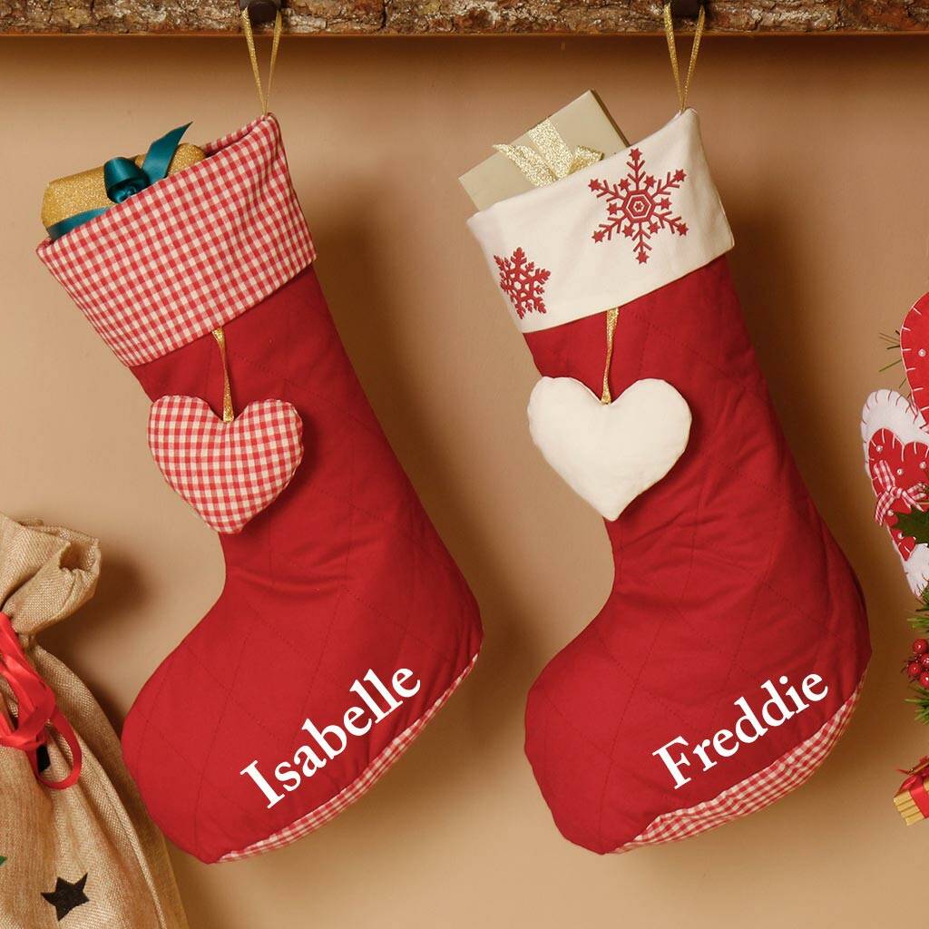 extra large personalised quilted santa stockings by dibor ...